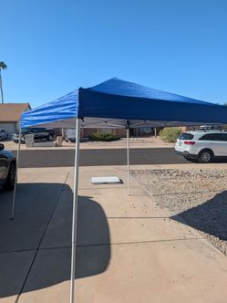 Blue Pop-Up Canopy Tent 10x10 slant leg