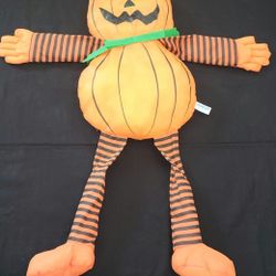 Vtg Halloween Decor! 41" Tall Jack O Lantern Tree Hanging Hug And Luv