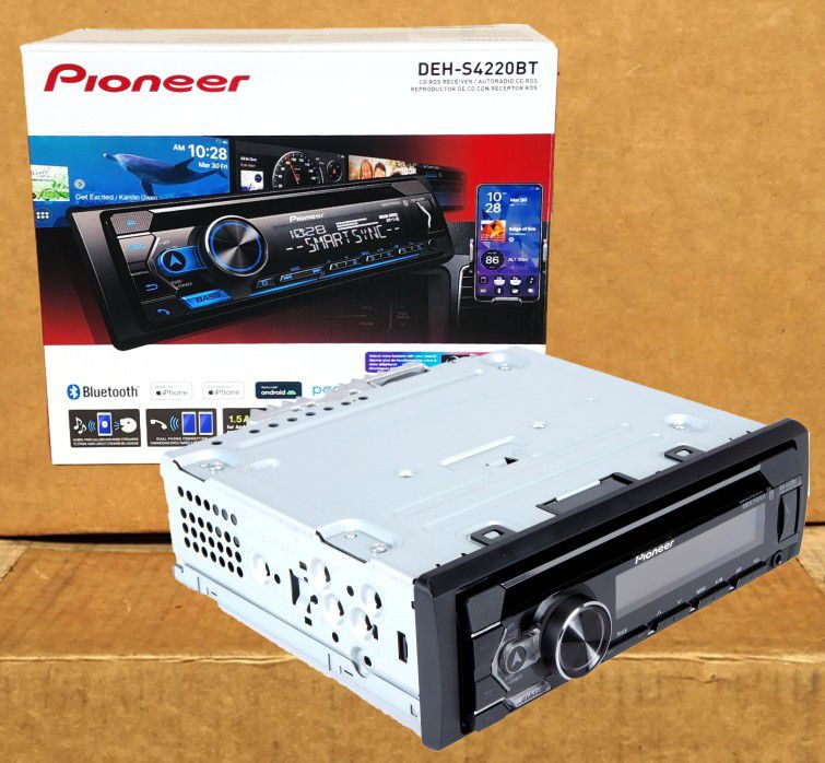 🚨 No Credit Needed 🚨 Pioneer DEH-S4220BT CD Receiver Bluetooth USB Auxiliary Am Fm Single Din Stereo 🚨 Payment Options Available 🚨 