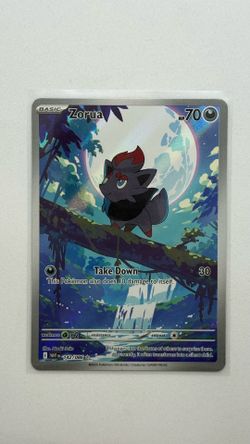 Zorua 142/086 Illustration Rare White Flare Holo Full Art Pokemon Near Mint