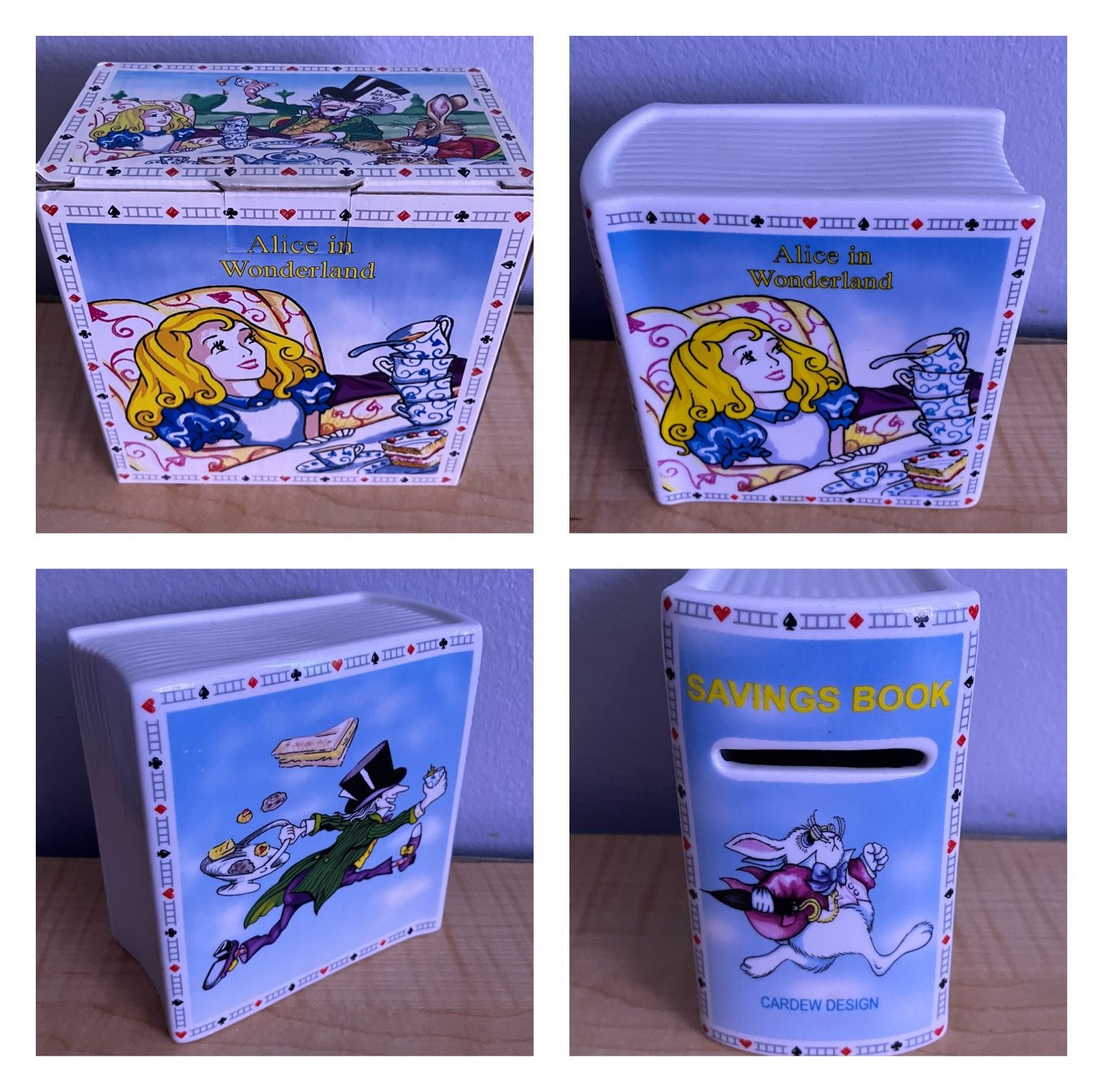 DISNEY Alice In Wonderland BOOK BANK (NIB)