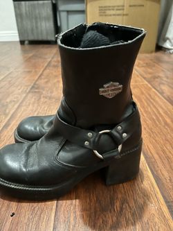 Harley-Davidson Black Leather Harness Boots size 8