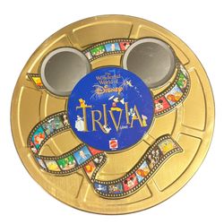 DISNEY MATTEL Vintage 1997 Trivia Game Metal Tin Family Fun Night Board Game