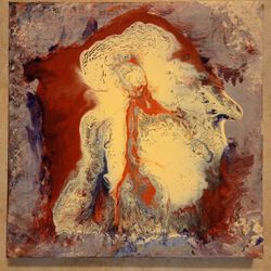 Abstract Original Painting 8" x 8" *40.00* Home Decor Artwork