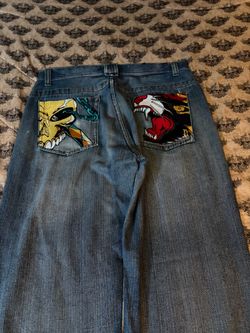 Baggy embroidered y2k jeans size 38x34 $40