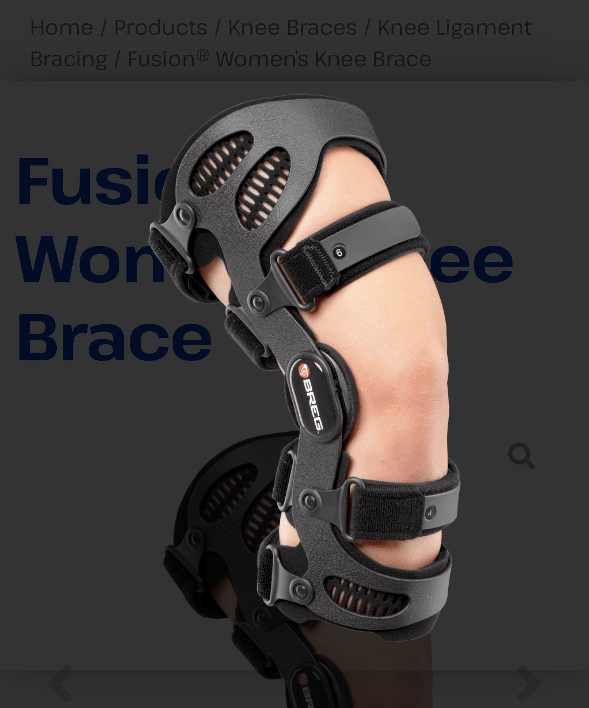 Breg Fusion Women’s Knee Brace (SM) Left