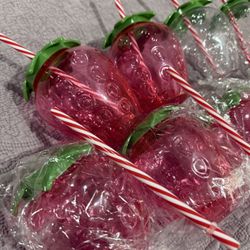 Strawberry Plastic Cups Party Favors