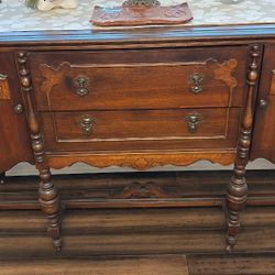 Antique Hutch And Buffet