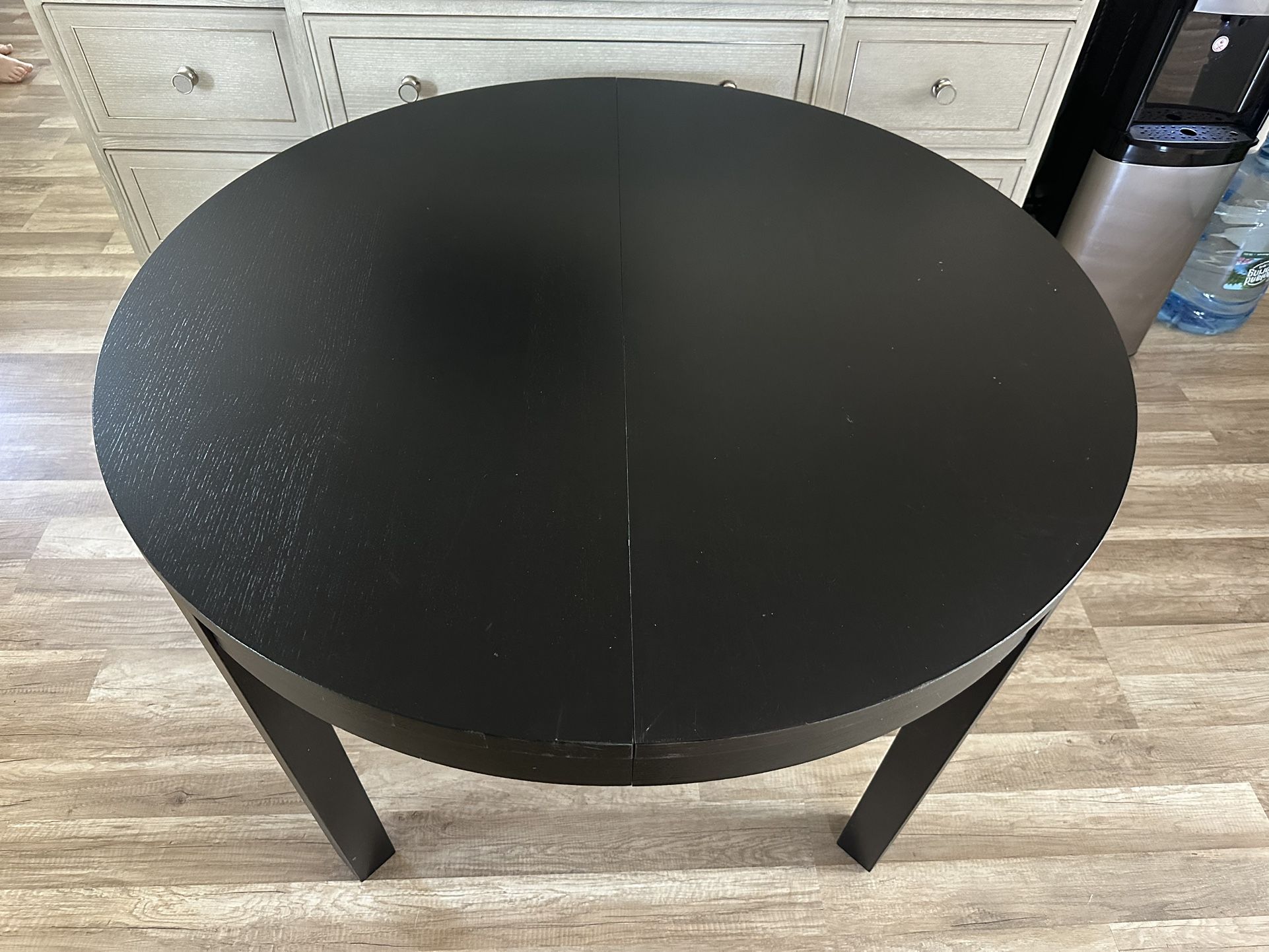 IKEA Bjursta Extendable Round to Oval Dining Table