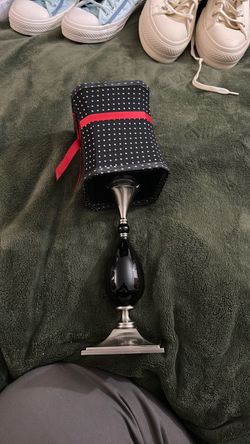 Partylite Audrey Candle Lamp P8812 Black Red Votive Tealight Candle