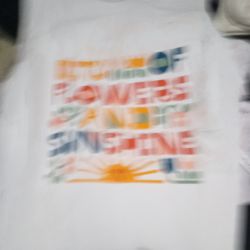 Teashirt No Sleeves Bright Colors Never Worn 