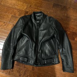 Reduced! HJC Cirotech Riding Gear Men’s Lined Insulation Black Leather Jacket Size 48, Reduced!