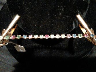 Multi Colored Rhinestone Clothing Clip