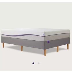 Queen Size Purple Foundation Bed Frame 