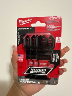 Milwaukee 1-3/8 in. Nitrus Carbide Universal Fit Extreme Materials Cutting Oscillating Multi-Tool Blade (3- Pack)