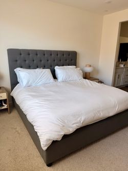 King Upholstered Bed Frame