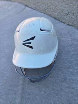 Easton White softball Batting Helmet with Face Guard