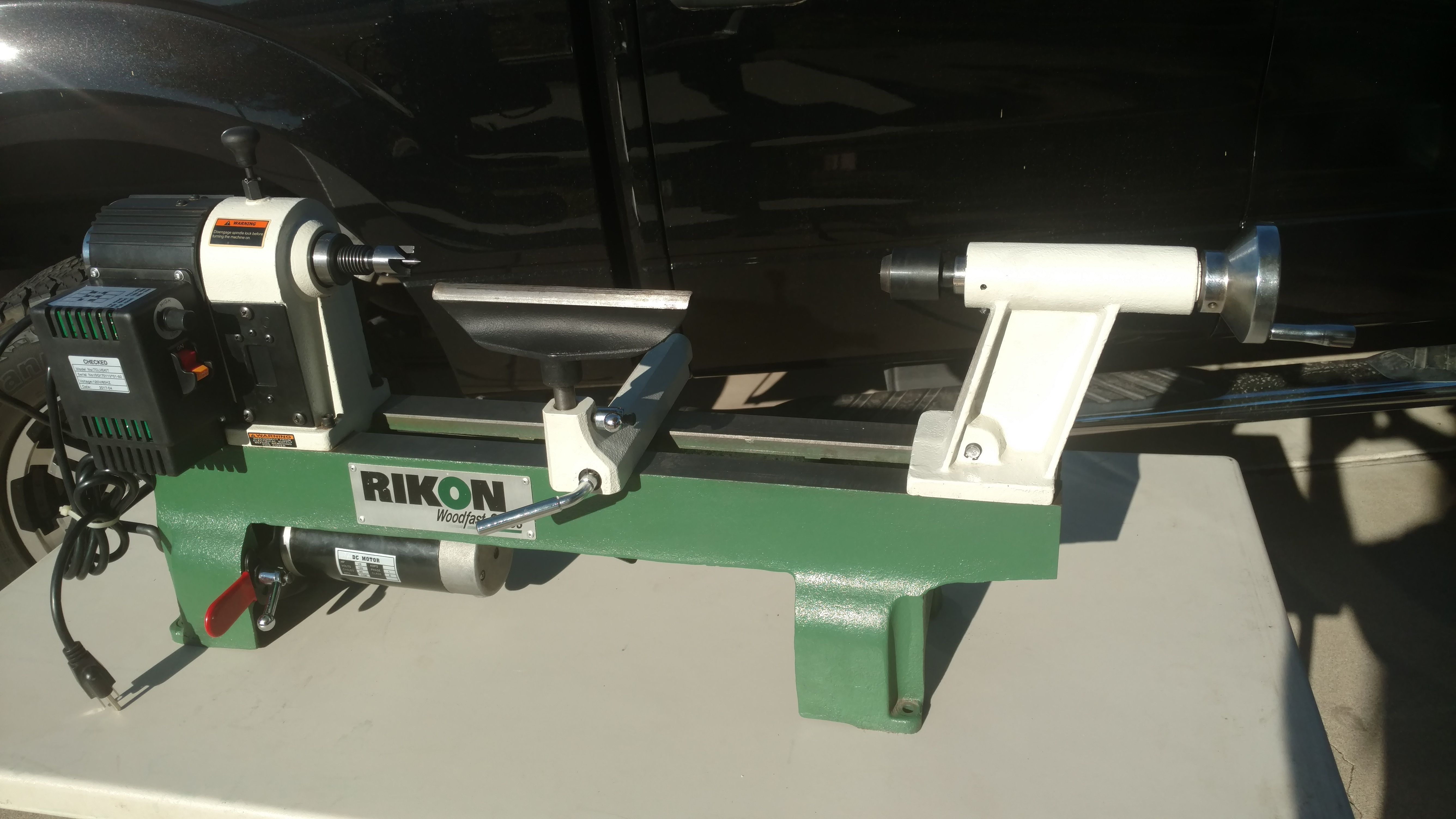 Rikon Woodfast DC electronic variable speed wood lathe with extras