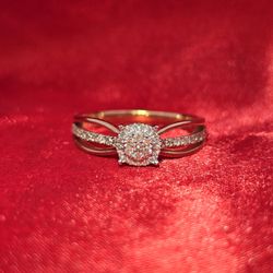 10k Yellow Gold Diamond Round Cut Ring 0.23 ctw