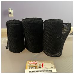 Black Rolls Of Burlap