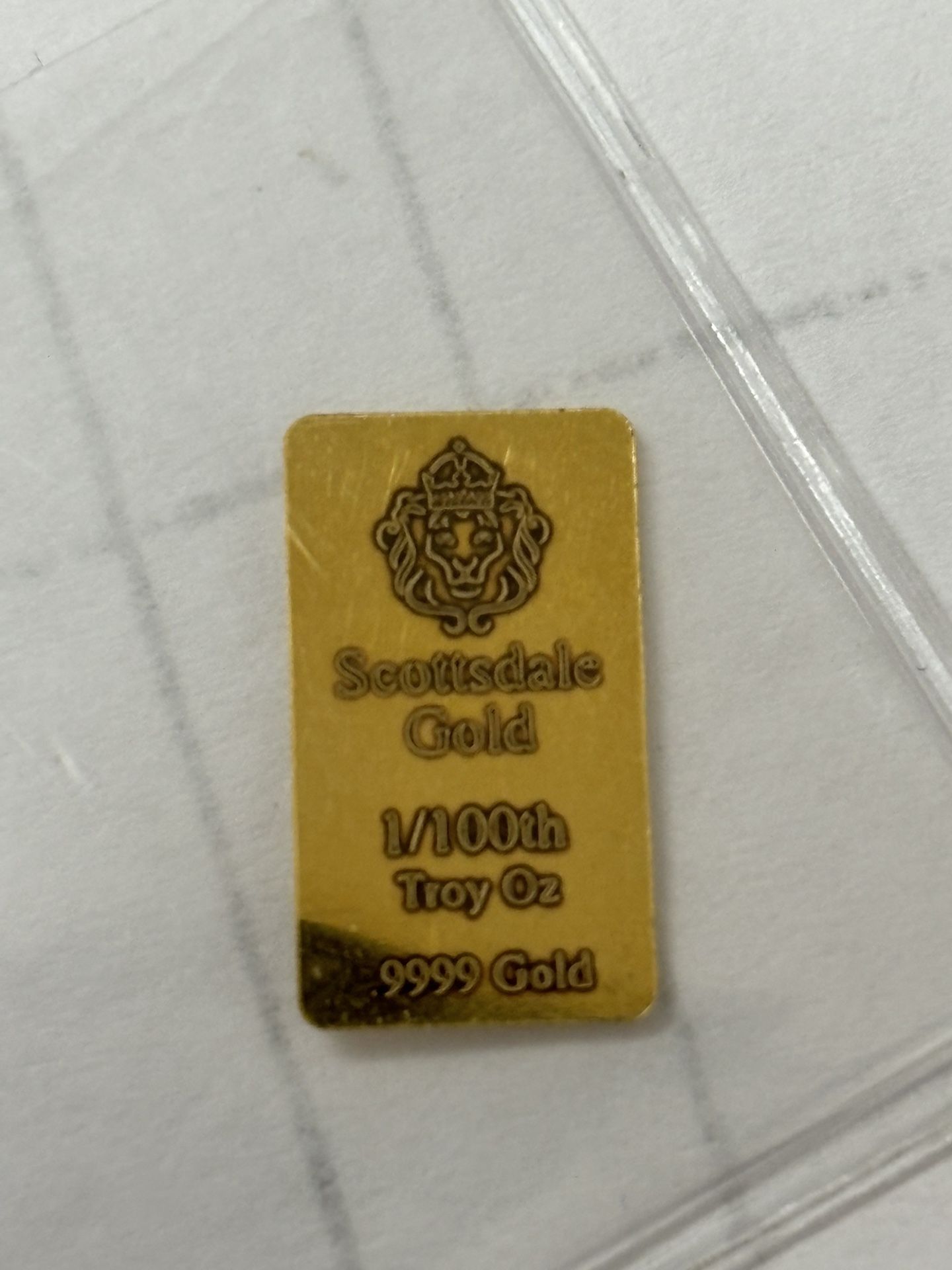1/100oz Scottsdale Gold Bar