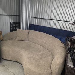 Modern curved sofa couch