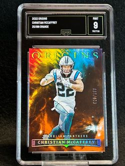 2022 Origins 🔥 Christian Mccaffrey 🔥 Orange /199 GMA 9 Mint 💎 - Carolina Panthers / San Francisco 49ers