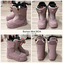 Burton Mint BOA Women’s Snowboard Boots Size 7