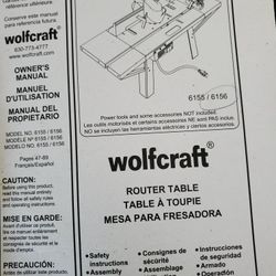 Wolfcraft Router Table