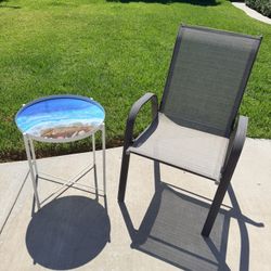 🌊 Handcrafted Ocean Resin Accent Table 🌊