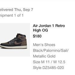 Jordan 1 Palomino Size 11