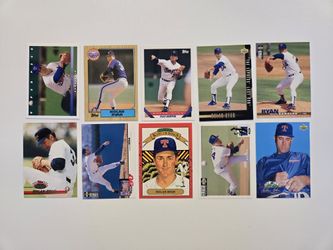 Nolan Ryan (10) Different Baseball Card Lot 
