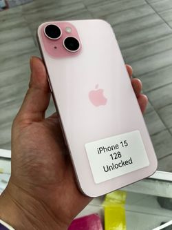 Pink iPhone 15, unlocked, cash or $50 down