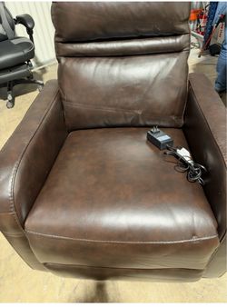 Brown Leather Power Recliner Chair