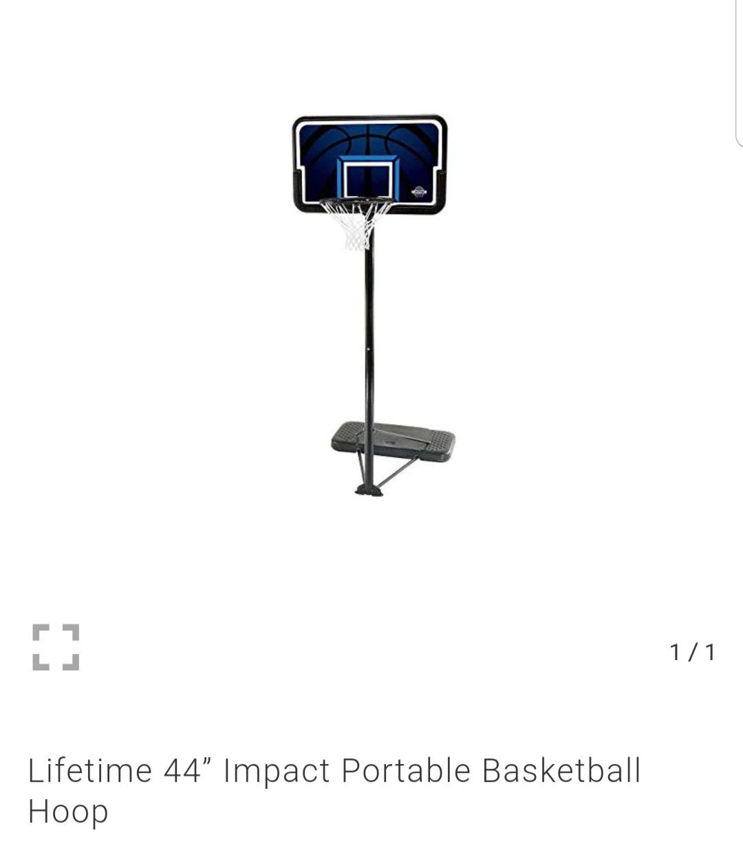 Lifetime 44" Impact Portable Basketball Hoop - BRAND NEW IN BOX