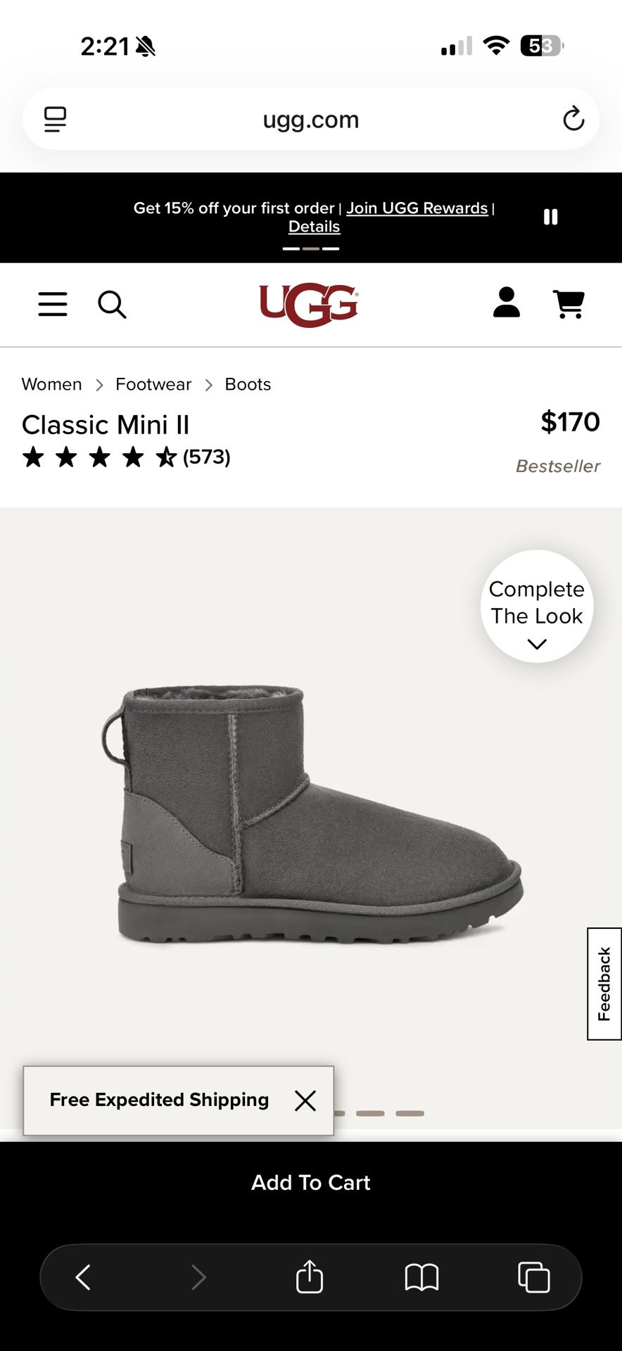 Ugg Mini Classic Boots Size 6 