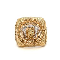 10Kt Yellow Gold Versace Style Ring 10.00g Size 9 I-1327