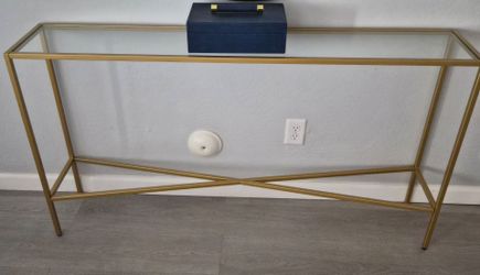 Contemporary Gold Brass Console Table