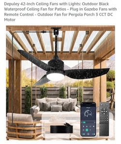 NEW 42" CEILING FAN WITH LIGHT