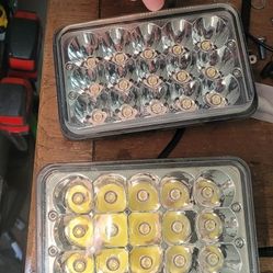 4 x 6 square headlights.  Chevrolet Camaro. LED. Bright.