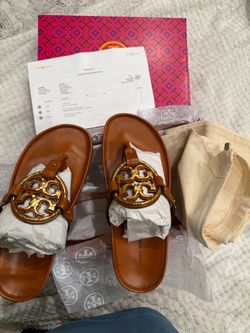 NEW! Tory Burch Miller Cloud Vintage Plaque Sandals size 7