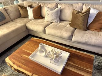 L- microsuede Sectional