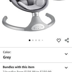 LAREX Baby Swing Infant Swing Electric Toddler Baby Rocker Portable for Newborn Boy Girl, 5 Sway Speeds with Remote Control, 10 Preset Melodies and Bl