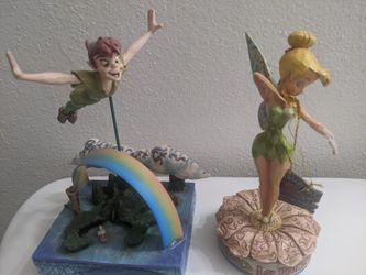 Jim Shore tinker Bell and Peter pan figures