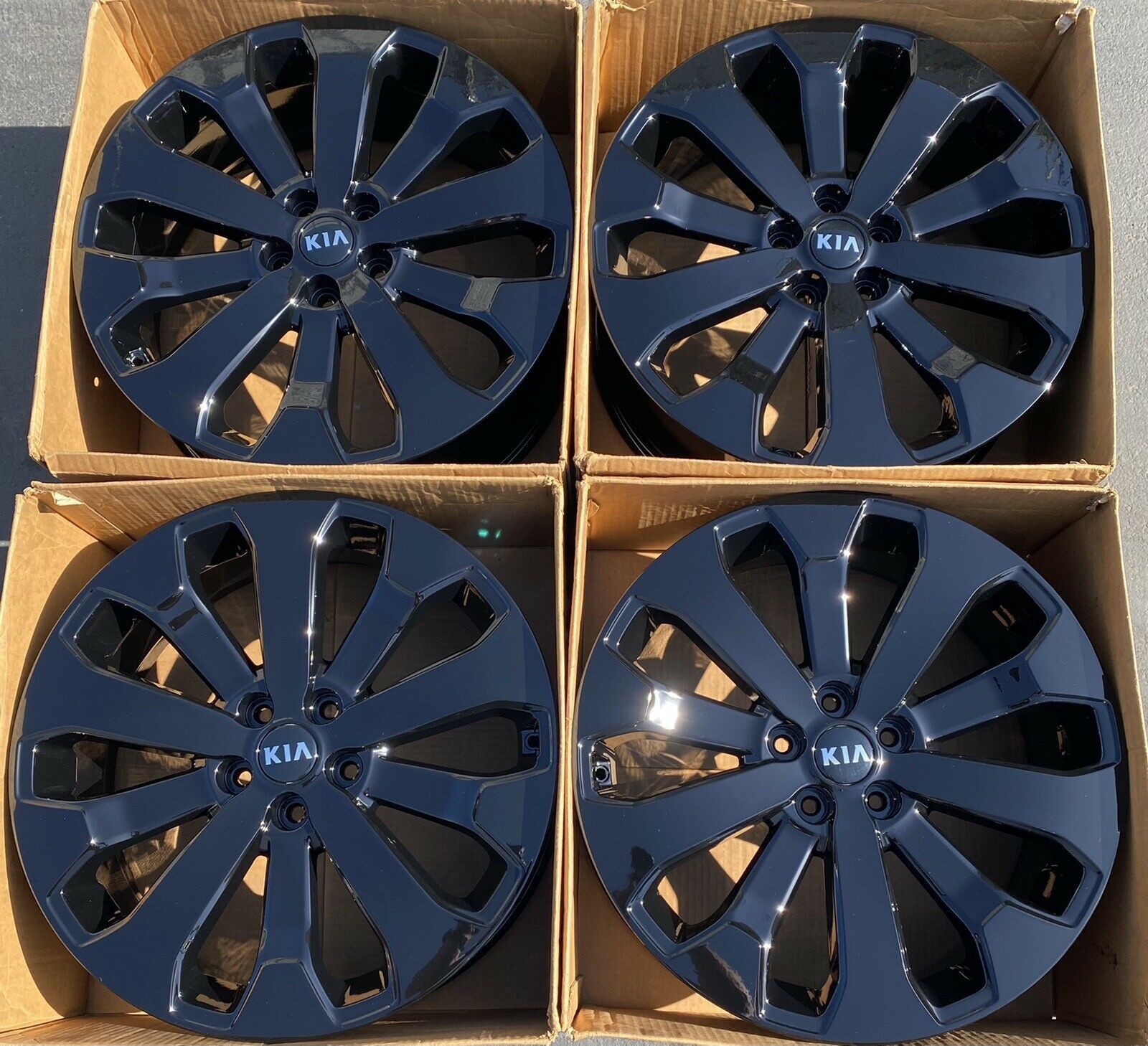 20” KIA Telluride Factory Wheels Rims Gloss Black New Exchange Only