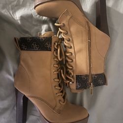 Guess Heel Boots Size 7 1/5 Only Used Once 