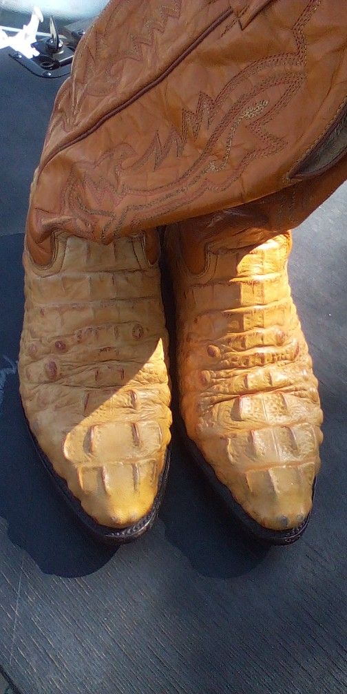 Pistolero Leather Bootsade In Mex