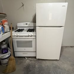 Available Now! White Refrigerator + Gas Stove – $250 Bundle / As-Is