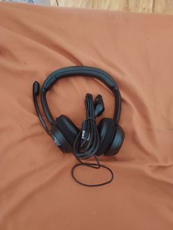 Black Wired Gaming Headset with Boom Mic
