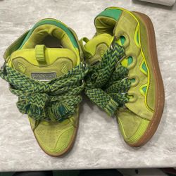 Green Gum Lanvin Curb Sneakers